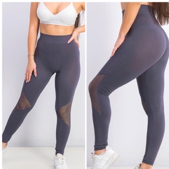 🆕LEMON CUT-OUT ACCENT CITY GIRL MESH LEGGINGS - Picture 4 of 10